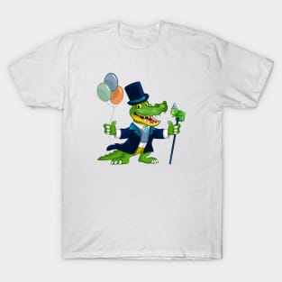 Crocodile and Chameleon Party Time T-Shirt